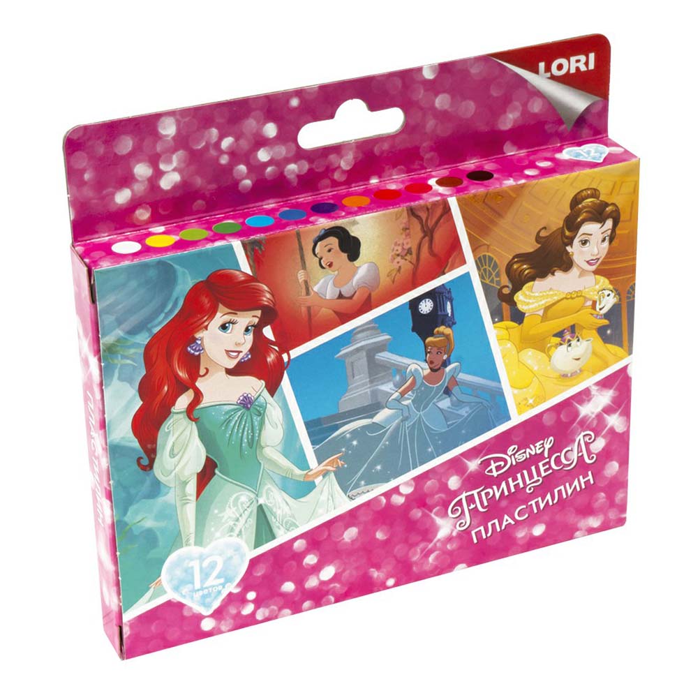 

Пластилин Lori Disney Принцессы 12 цветов