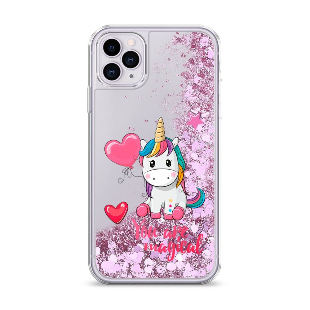 

Жидкий чехол с блестками "Волшебная единорожка" на Apple iPhone 11 Pro Max, 12294-1