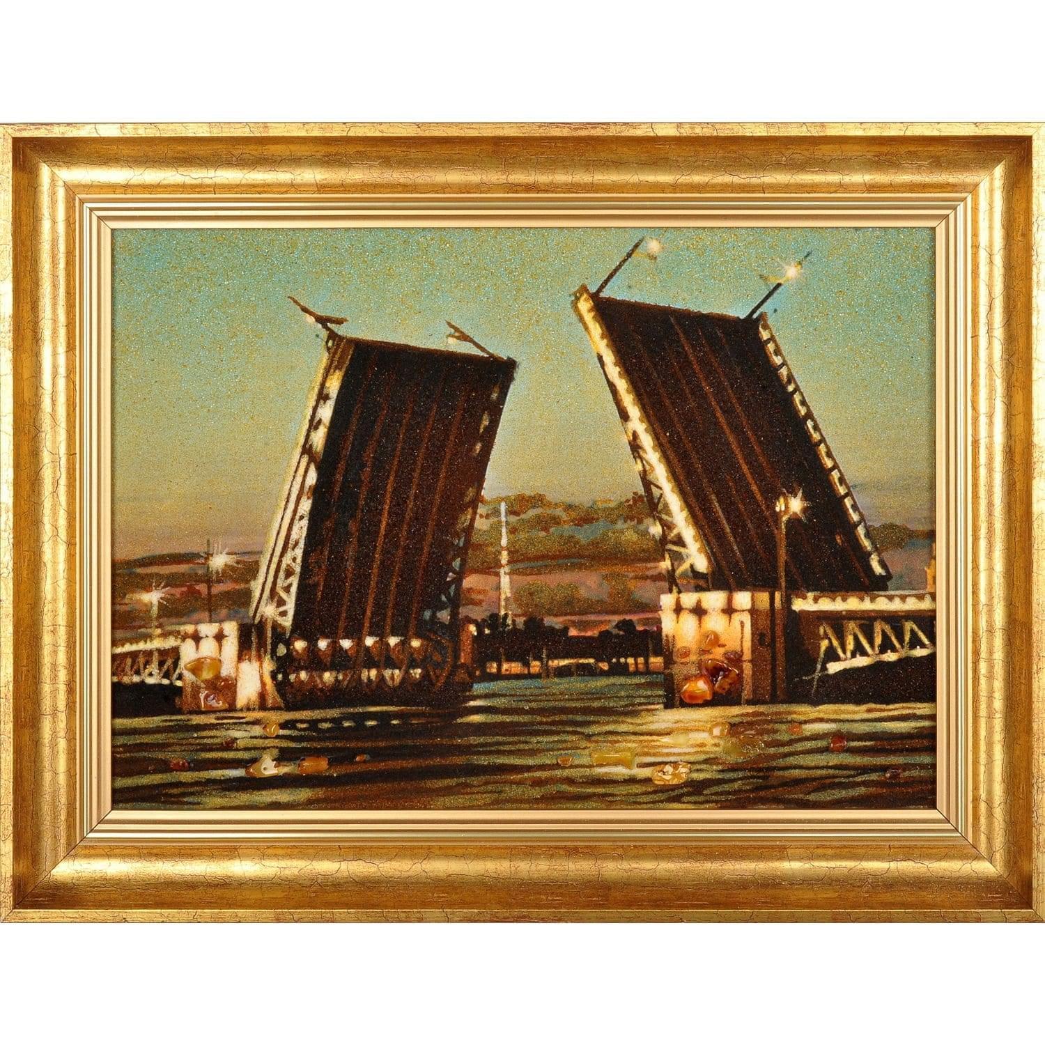 

Картина янтарная СПБ. Дворцовый мост. 30 х 40 см