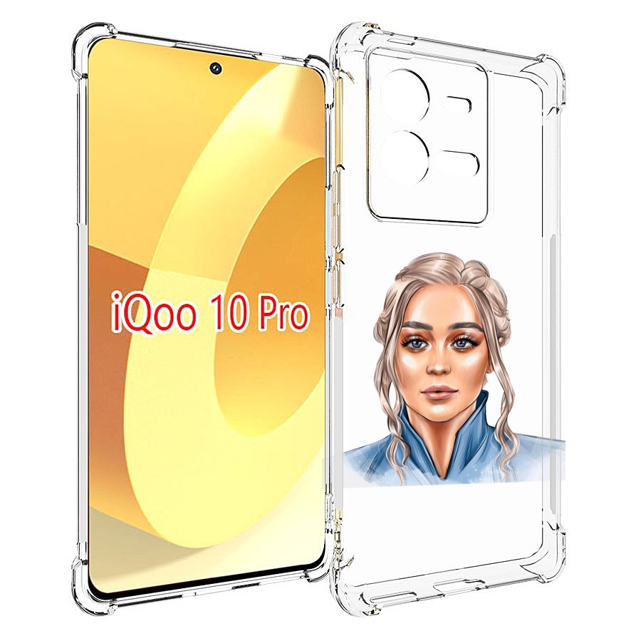 

Чехол MyPads красивая-нарисованная-девушка-блондинка женский для Vivo iQOO 10 Pro, Прозрачный, Tocco