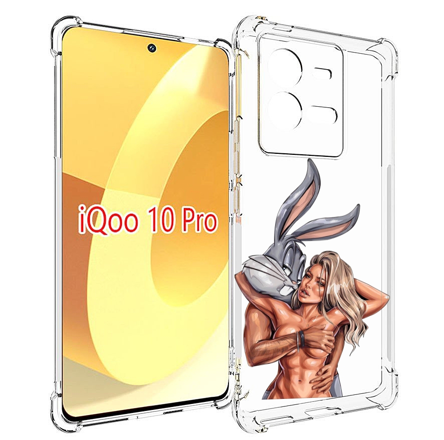 

Чехол MyPads красивая-девушка-с-бак-банни женский для Vivo iQOO 10 Pro, Прозрачный, Tocco
