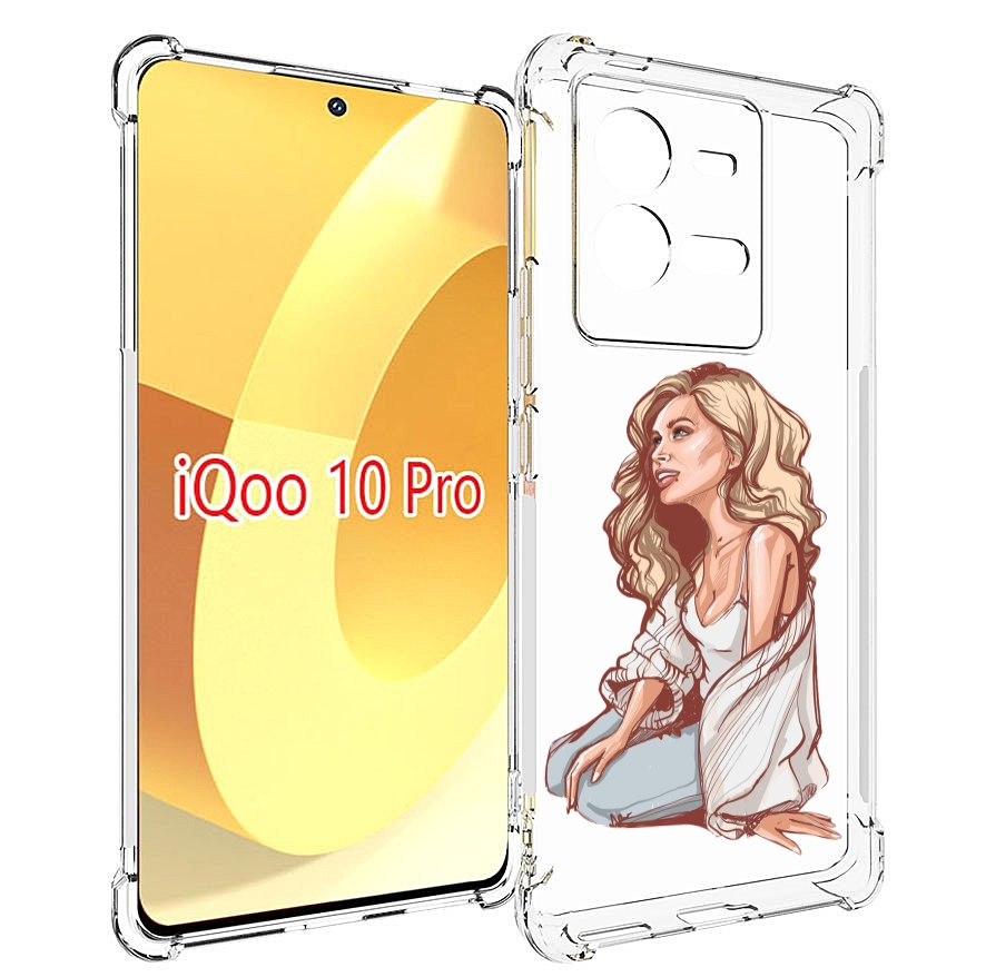 

Чехол MyPads красивая-девушка-в-белом женский для Vivo iQOO 10 Pro, Прозрачный, Tocco