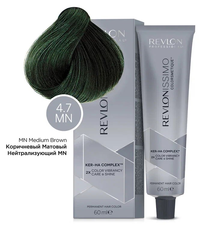

Краска для волос REVLON Professional, цвет 4.7MN, 60мл, Revlonissimo Colorsmetique Color & Care