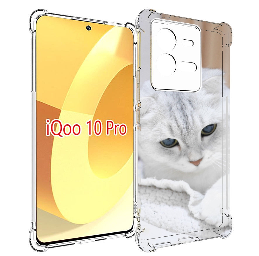 

Чехол MyPads кошка чаузи для Vivo iQOO 10 Pro, Прозрачный, Tocco