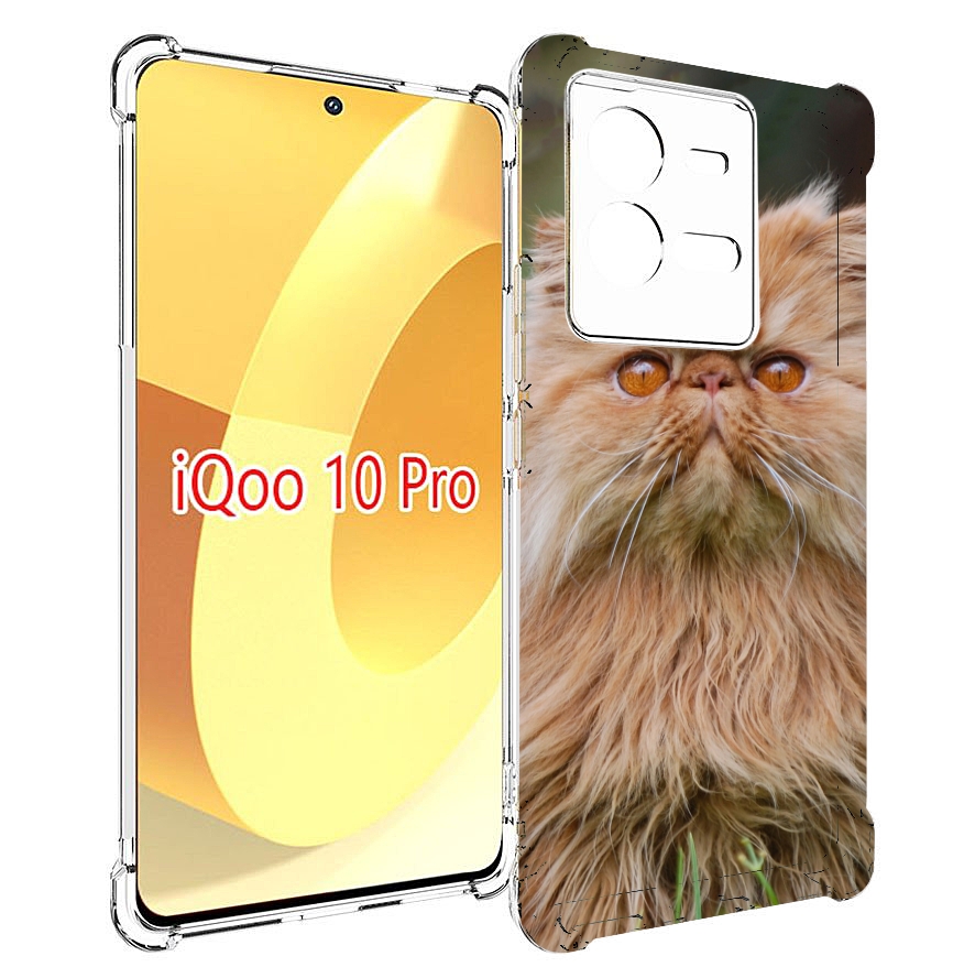 Чехол MyPads кошка персидская для Vivo iQOO 10 Pro