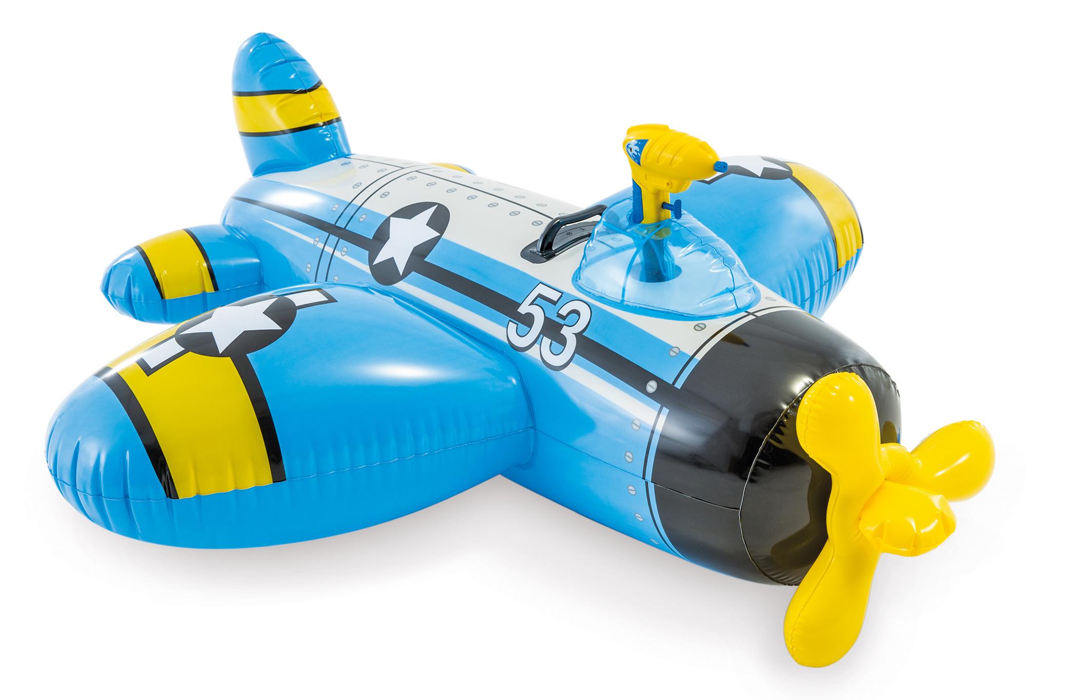 Надувная игрушка Intex 57537 Самолет 132х130 см синий