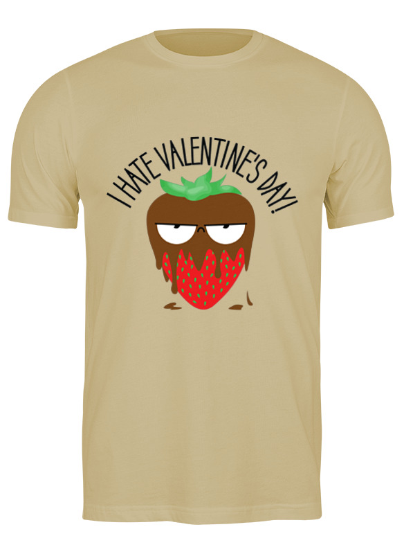 

Футболка мужская Printio Ненавижу день валентина 1096875 бежевая L, Бежевый, Ненавижу день валентина 1096875