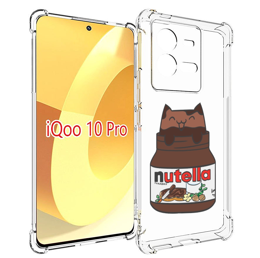 Чехол MyPads кошечка-в-нутелле для Vivo iQOO 10 Pro