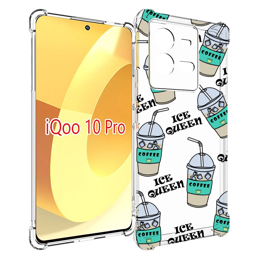 

Чехол MyPads кофе-с-льдом для Vivo iQOO 10 Pro, Прозрачный, Tocco