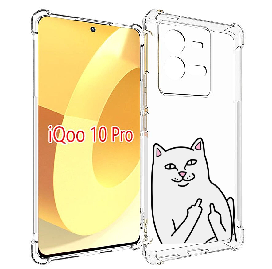 

Чехол MyPads котяра для Vivo iQOO 10 Pro, Прозрачный, Tocco