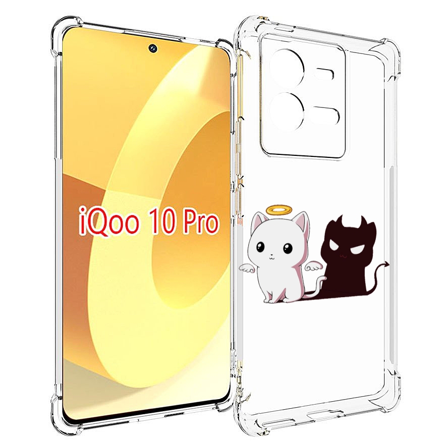 

Чехол MyPads котик-с-злой-тенью для Vivo iQOO 10 Pro, Прозрачный, Tocco