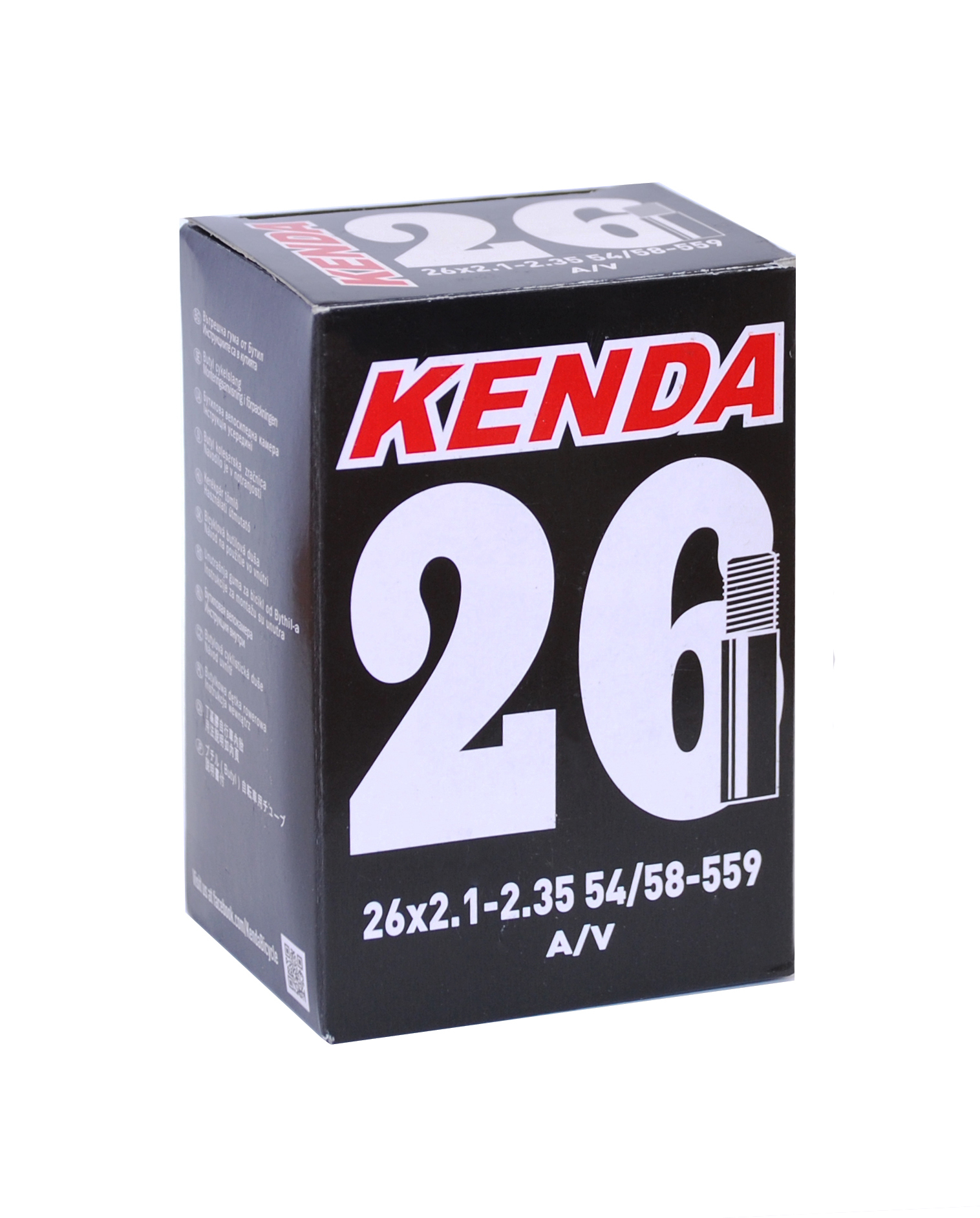 

Камера для велосипеда KENDA 26"х2.125-2.35 (50/60-559) толстая автониппель, велокамера, Черный, 5-511306