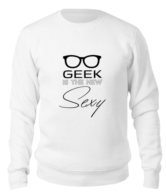 

Свитшот унисекс Printio Geek sexy белый XL, Geek sexy