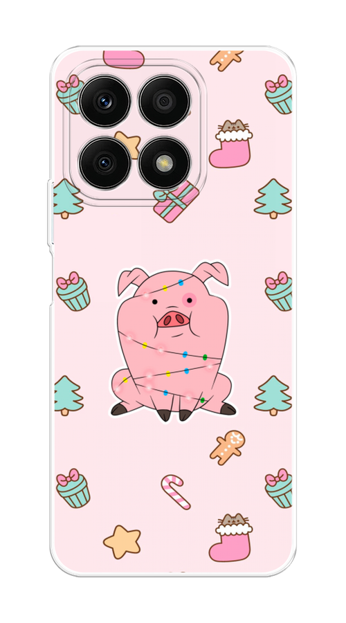 

Чехол на Honor X8A "Розовая свинка", Розовый;зеленый, 6120750-5