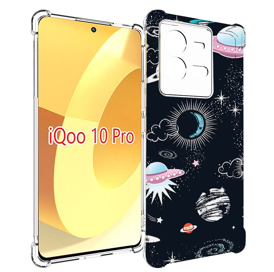 

Чехол MyPads космос-мини-картинки для Vivo iQOO 10 Pro, Прозрачный, Tocco