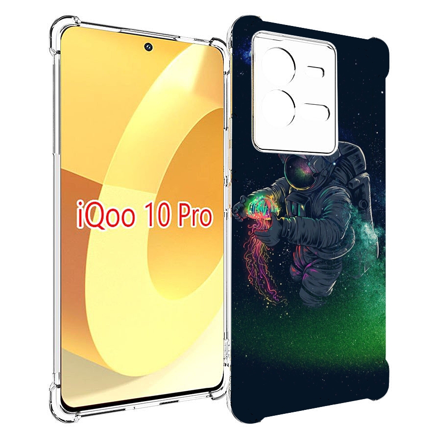 

Чехол MyPads космонавт-с-оружием-арты для Vivo iQOO 10 Pro, Прозрачный, Tocco