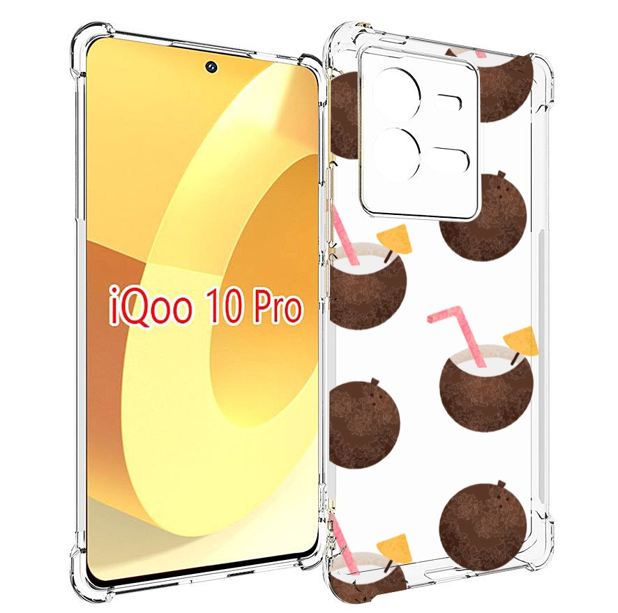 

Чехол MyPads кокосики для Vivo iQOO 10 Pro, Прозрачный, Tocco