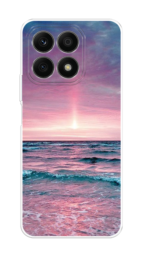 

Чехол на Honor X8A "Восход 3", Розовый;голубой, 6120750-2