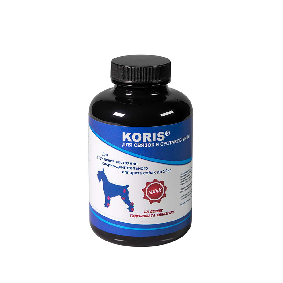 Пищевая добавка для собак Koris, для связок и суставов - мини, до 20 кг. (250 таблеток)