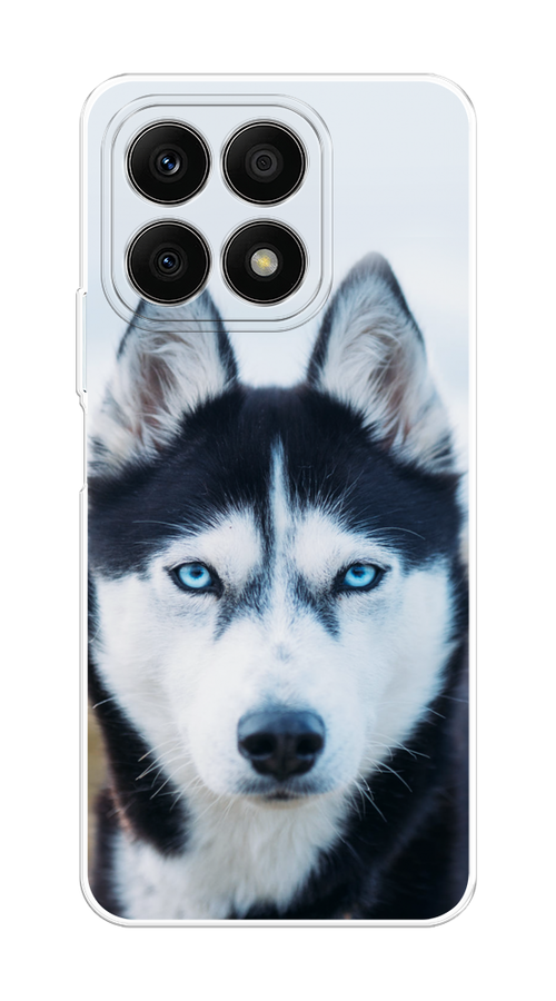 

Чехол на Honor X8A "Хаски 2", Синий;белый, 6120750-1