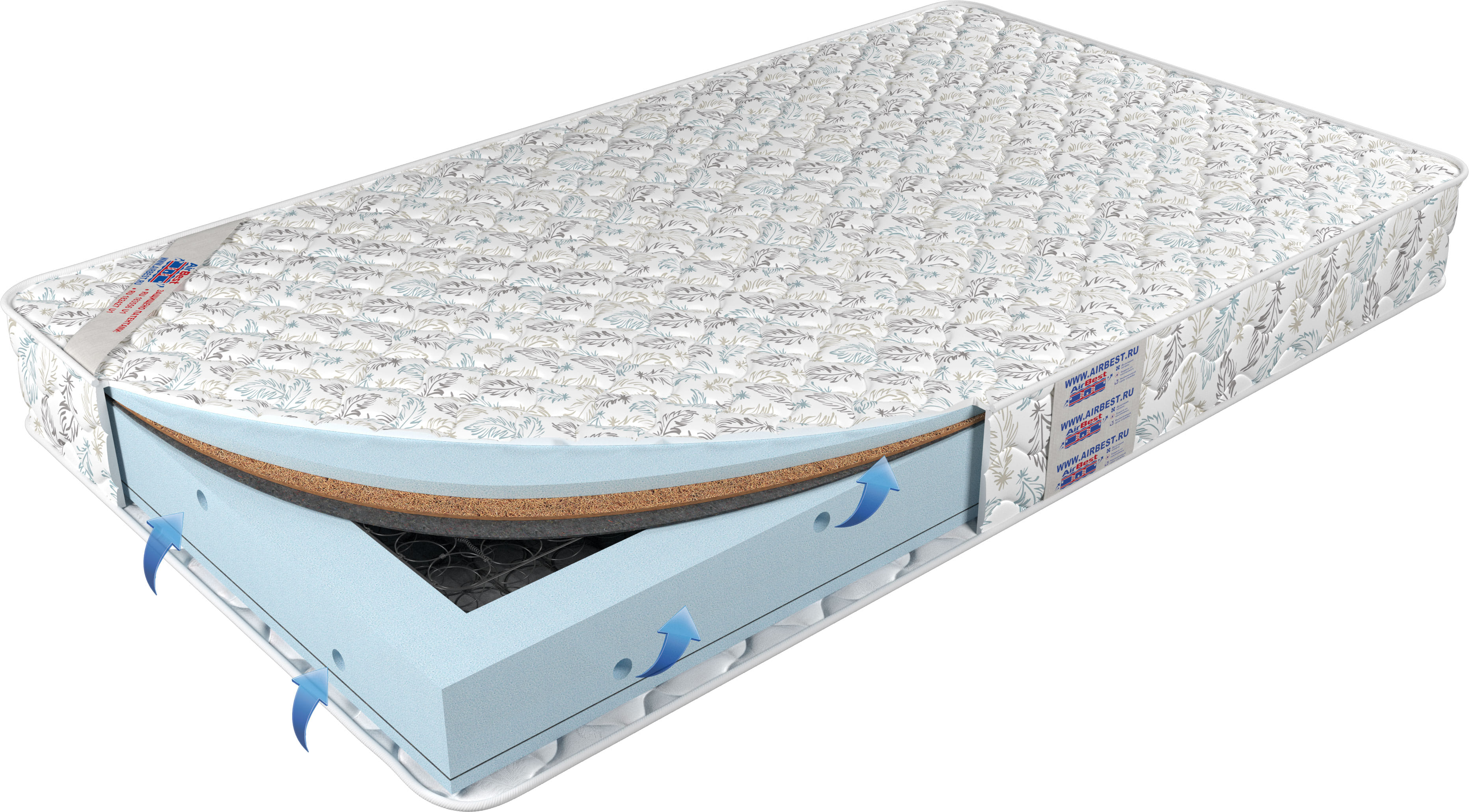 

Матрас Airbest Story BON 150x200x19, Белый, Матрас Airbest Story BON
