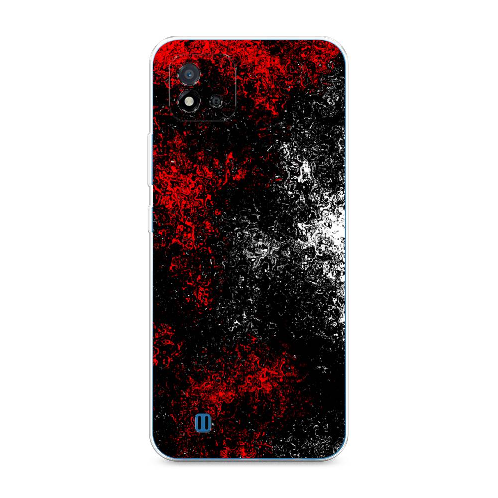 

Чехол на Oppo Realme C20 "Монотипия", Красный;черный;белый, 254850-3