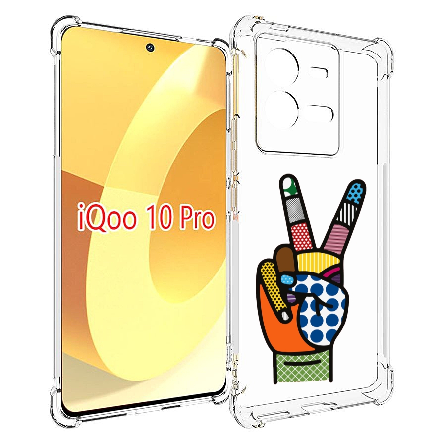 

Чехол MyPads йоу пальчики для Vivo iQOO 10 Pro, Прозрачный, Tocco