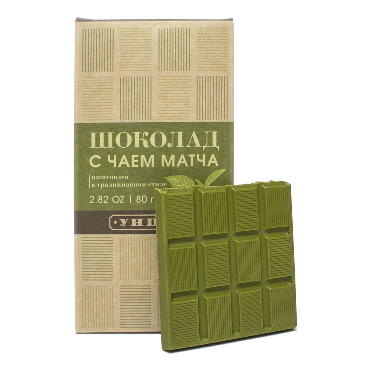 Шоколад Унция с чаем матча 80 г
