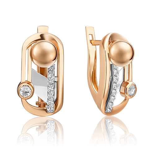 

Серьги из белого золота/красного золота с топазом PLATINA jewelry 02-4839-00-201-1111, 02-4839-00-201-1111