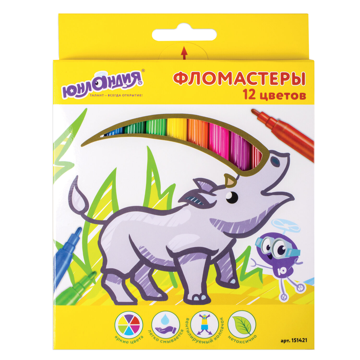 

Фломастеры Юнландия Экзотика, 12 цветов, 12 шт, Разноцветный, Экзотика