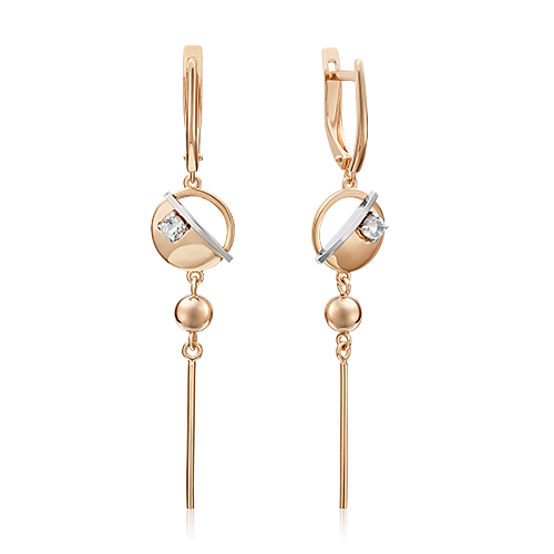 

Серьги из белого золота/красного золота с топазом PLATINA jewelry 02-4828-00-201-1111, 02-4828-00-201-1111