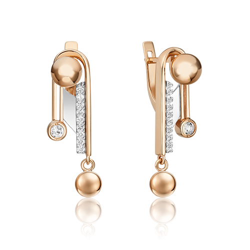 

Серьги из белого золота/красного золота с топазом PLATINA jewelry 02-4826-00-201-1111, 02-4826-00-201-1111