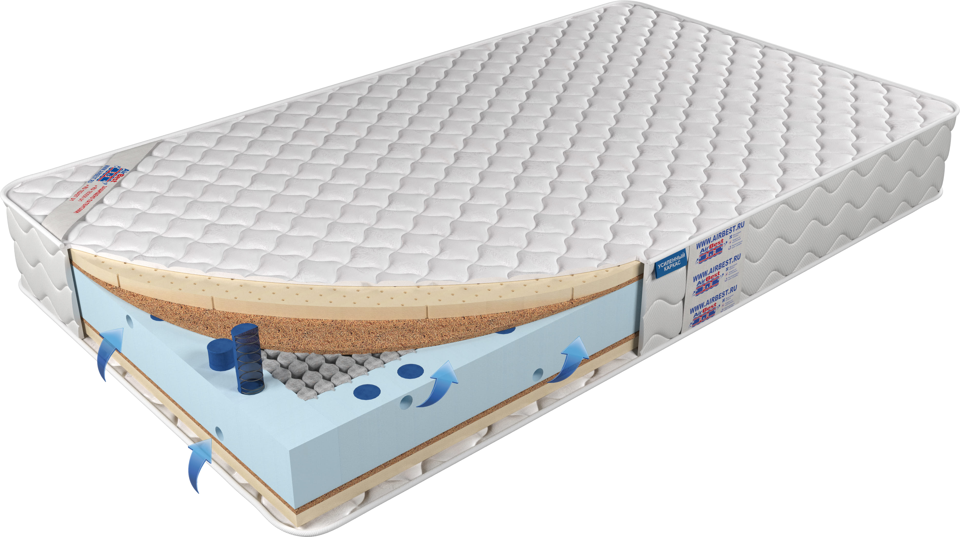 

Матрас Airbest Star s2000 150x200x21, Белый, Матрас Airbest Star s2000