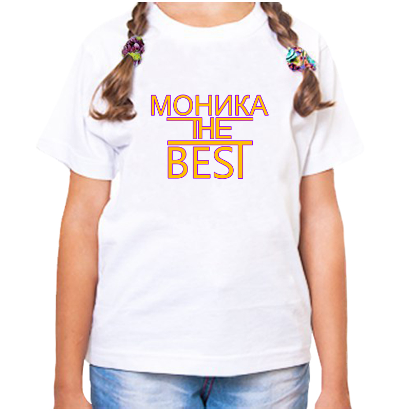 

Футболка девочке белая 34 р-р моника the best, Белый, fdd_Monika_the_best_