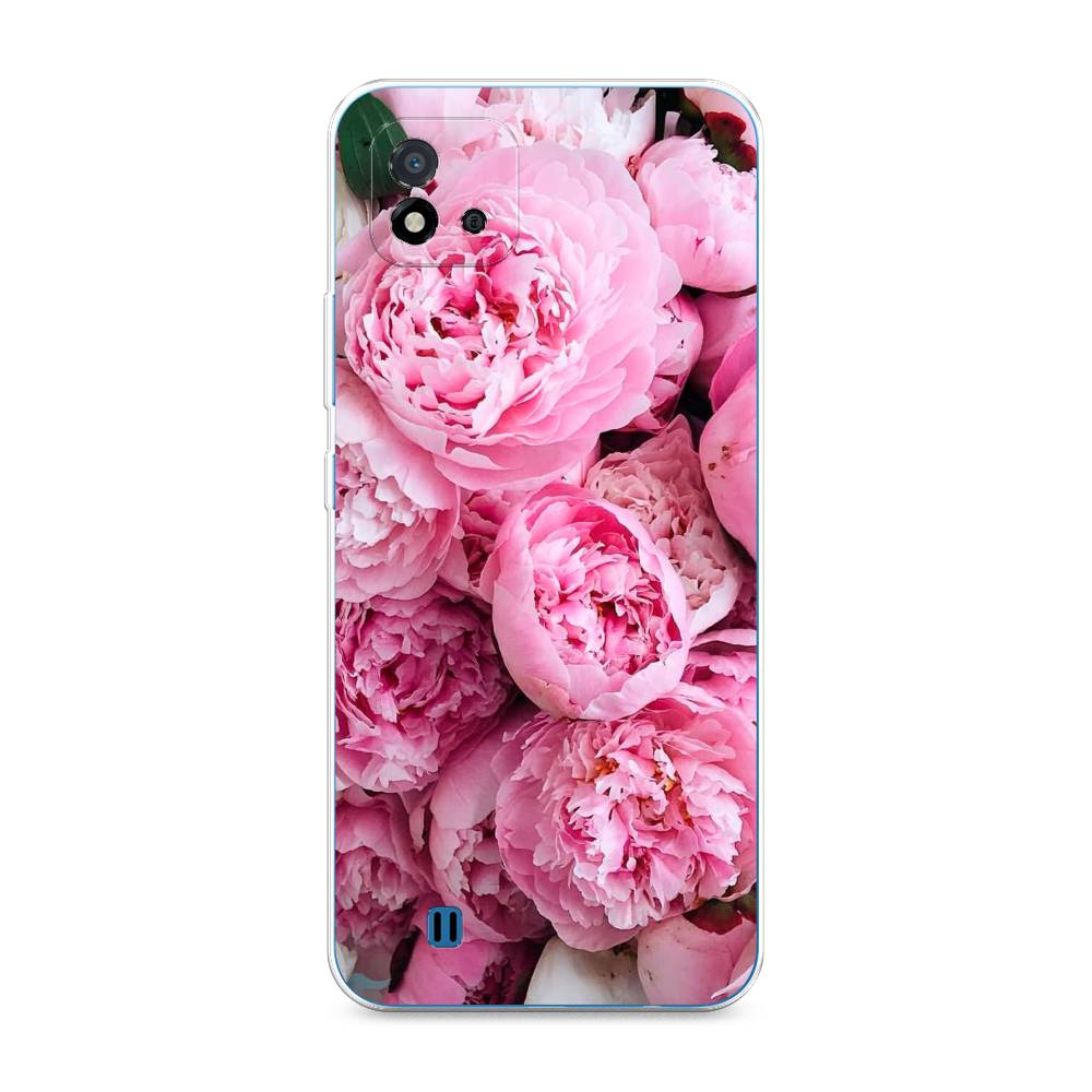 

Чехол на Oppo Realme C20 "Розовые пионы", Бежевый;розовый, 254850-2
