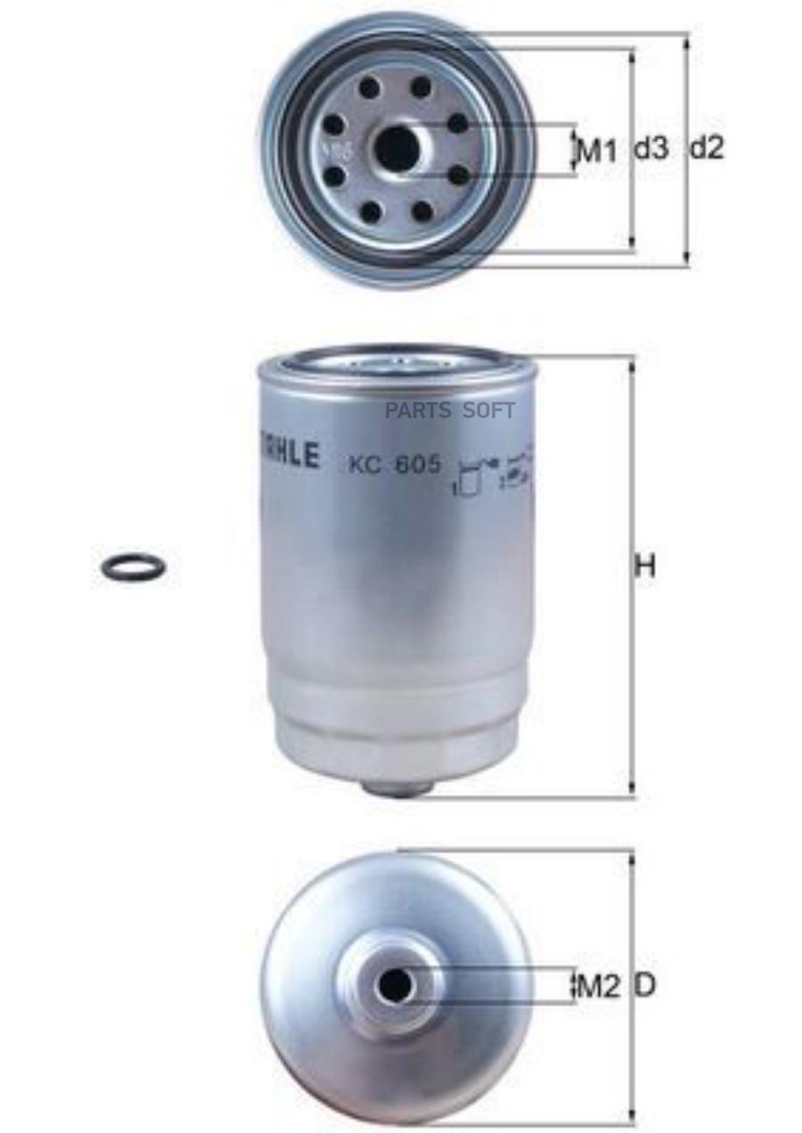 

MAHLE KC605D Фильтр топл.HYUNDAI/MAZDA/OPEL 1шт