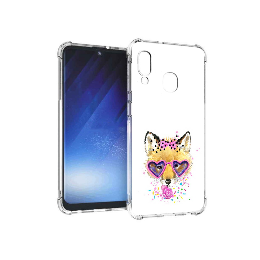 

Чехол MyPads Tocco для Samsung Galaxy A20e лисенок с бантиком (PT133424.505.441), Прозрачный, Tocco