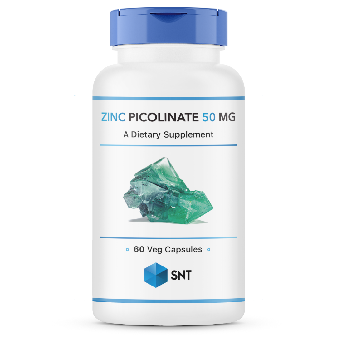 

Цинк пиколинат SNT Zinc Picolinate 50 мг, 60 вегетарианских капсул, Zinc Picolinate