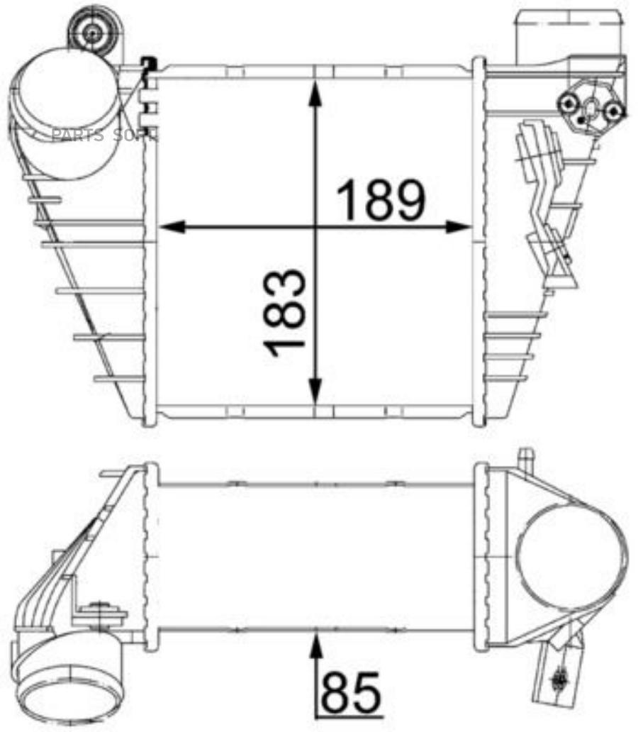 

MAHLE CI22000S CI 22 000S_интеркулер\ Audi A3 96-03, VW Golf IV/Bora 1.8T/1.9TDI 98 1шт