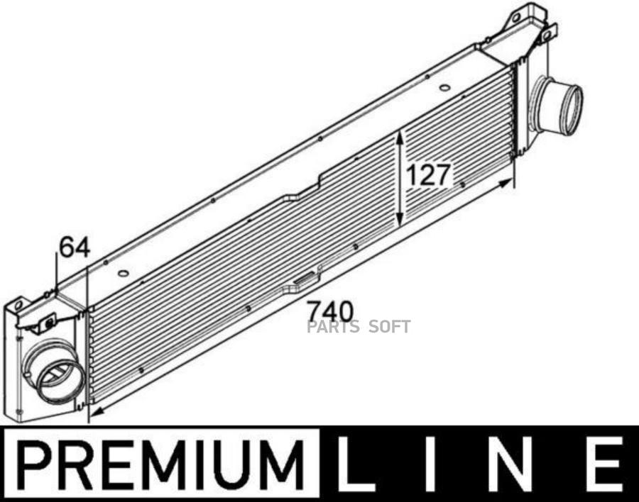 

MAHLE CI158000P Интеркулер PEUGEOT BOXER 06= 1шт