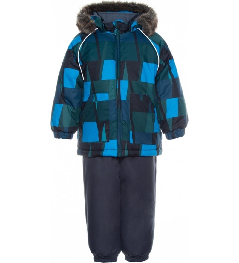 фото Комплект куртка + полукомбинезон для мальчиков huppa цв. зеленый р-р. 80