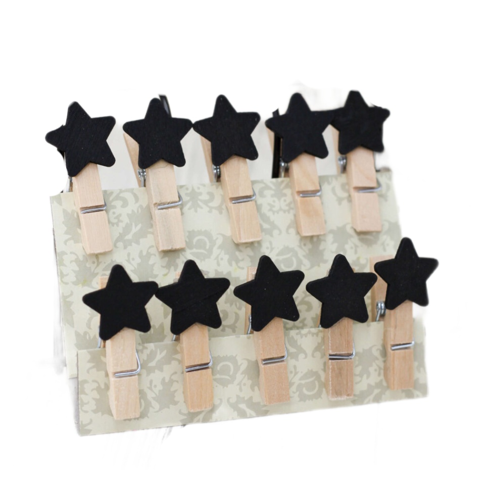 

Прищепки Stars GH047-02 черные, Stars