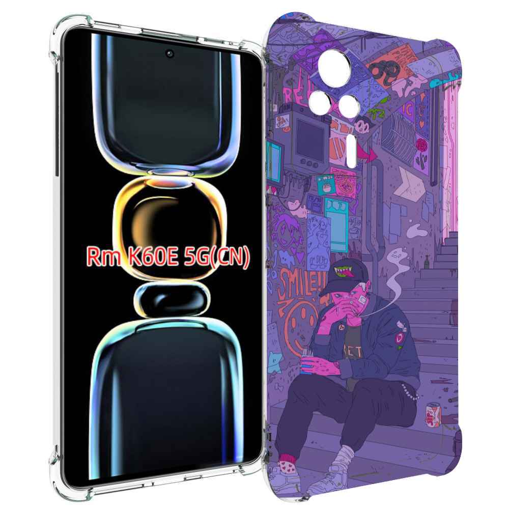 

Чехол MyPads парень в подъезде мультик для Xiaomi Redmi K60E, Tocco