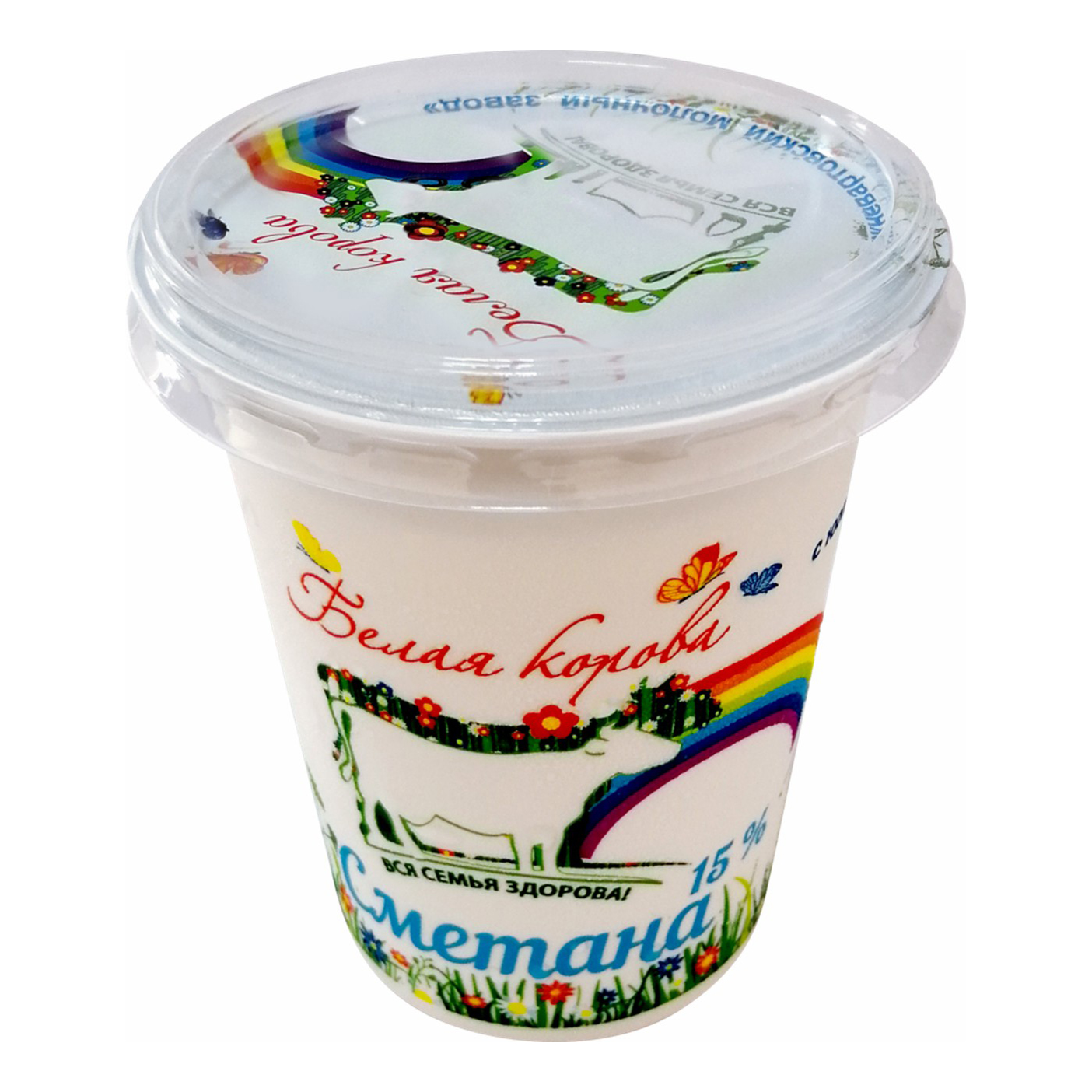 

Сметана Белая корова 15% бзмж 400 г