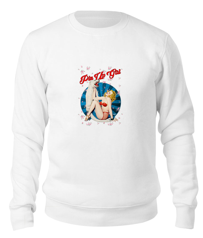 

Свитшот унисекс Printio Pin up girl белый XL, Pin up girl
