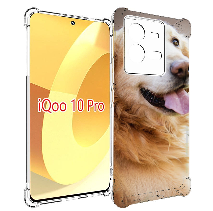 

Чехол MyPads золотистыи ретривер для Vivo iQOO 10 Pro, Прозрачный, Tocco