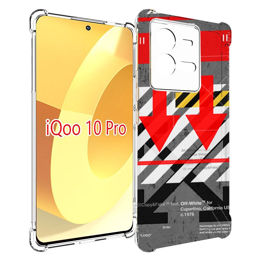 

Чехол MyPads знаки-логотипы для Vivo iQOO 10 Pro, Прозрачный, Tocco