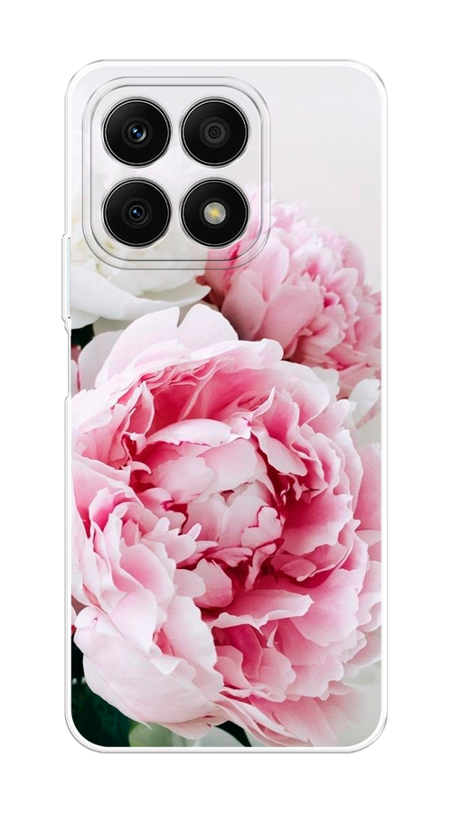 

Чехол на Honor X8A "Розовые и белые пионы", Розовый;белый, 6120750-2