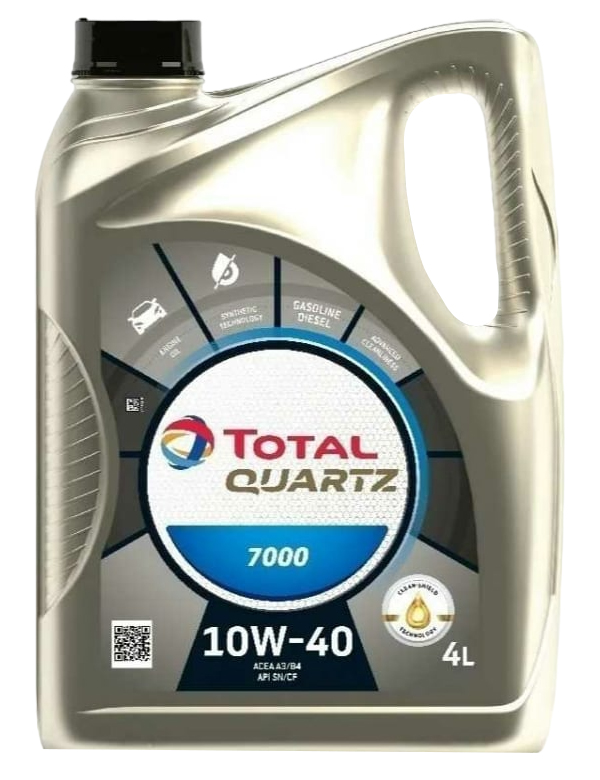 Масло моторное полусинтетическое TOTAL QUARTZ 7000 10W-40 4л RU (10200501) 10200501 100056267256