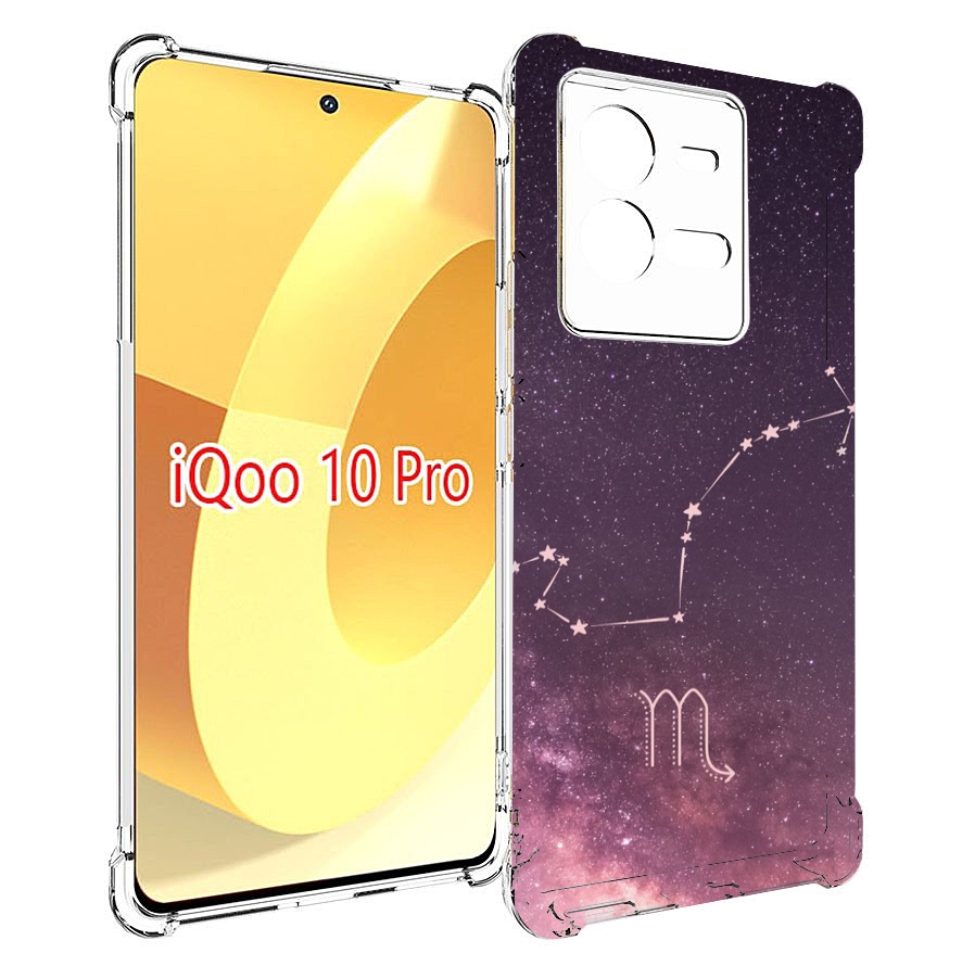 

Чехол MyPads знак зодиака скорпион 4 для Vivo iQOO 10 Pro, Прозрачный, Tocco
